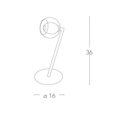 Tischleuchte THESIS G9 28W Durchm. 16cm Höhe 36cm  inkl. Leuchtmittel