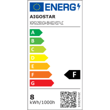 8 W E27 LED Filament Leuchtmittel Kugel Globe 125, Durchmesser 125mm | 650 Lumen | (2200 K) Warmweiß