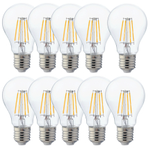 10x 8 Watt E27 Filament LED Leuchtmittel Birne A60 Form...