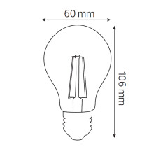 10x 8W E27 Filament LED Leuchtmittel Birne Lampe A60 Form klarglas Warmweiß