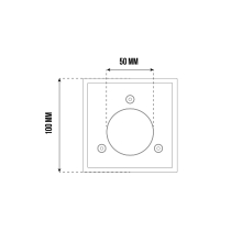 LED Bodenleuchte Edelstahl Eckig mit LED Leuchtmittel mit 5W LED Warmweiß