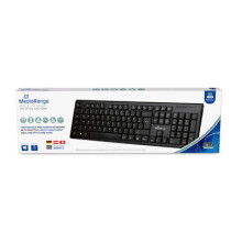 Funk Tastatur Keyboard QWERTZ kabellos schwarz MROS111 MediaRange