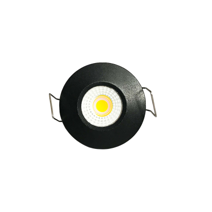 3 Watt LED mini Einbauleuchte Einbaustrahler Spot inkl. Trafo schwarz  Kaltweiß