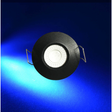 3 W Blau Mini LED Einbaustrahler Einbauleuchte klein einbau Spot mit Schwarz oder Silberen Rahmen