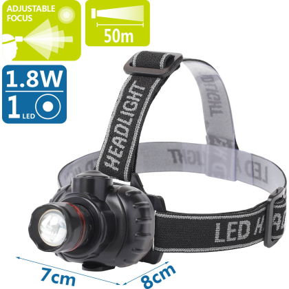 LED Stirnlampe Kopflampe Kopfleuchte einstellbar 3x AAA Batterie