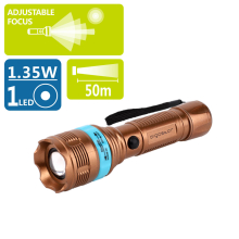 LED Taschenlampe Batteriebetrieben 7000K Tageslichtweiß Dimmbar Bronze