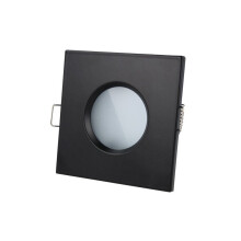 Einbaurahmen Quadrat Eckig 84x84 mm schwarz matt für standard Ø 50 mm leuchtmittel Wasserdicht ip44
