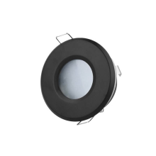 Einbaurahment für standard Ø 50 mm leuchtmittel Wasserdicht ip44 Rund - Schwarz ohne Leuchtmittel