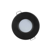 Einbaurahment für standard Ø 50 mm leuchtmittel Wasserdicht ip44 Rund - Schwarz 5w Kaltweiß