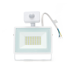 30 Watt LED Fluter Strahler mit Bewegungsmelder Extra Flach Flutlicht Weiß IP65 Kaltweiss