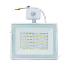 100w Watt LED Fluter Strahler mit Bewegungsmelder Extra Flach Flutlicht Weiß IP65 Kaltweiss
