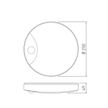 16 W LED Deckenleuchte mit Bewegungsmelder Treppenleuchte Rund Ø 250mm 4000K Neutralweiß IP44