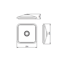 12 W LED Deckenleuchte Treppenleuchte mit Bewegungsmelder Quadrat 25x25 cm 4000K Neutralweiß