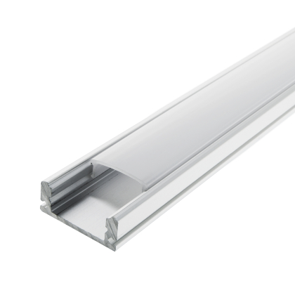 2m Aluprofile Alu Schiene Leiste Profil LED Kanal Deckenanbringung für LED Strip Profil mit Milchglas Abdeckung Profil A