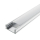2m Aluprofile Alu Schiene Leiste Profil LED Kanal Deckenanbringung für LED Strip Profil mit Milchglas Abdeckung