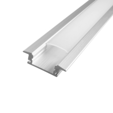 2 Meter Aluprofile Alu Schiene Profil LED Kanal Schiene für LED Strip Profil D mit Milchglas Abdeckung Profil D