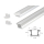 2 Meter Aluprofile Alu Schiene Profil LED Kanal  für LED Strip mit Milchglas Abdeckung Profil C L