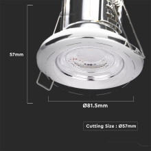 5W LED Einbauleuchte Einbauspot mit SAMSUNG-CHIP 4000K -Chrom DIMMBAR IP65