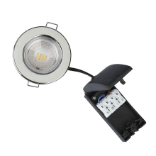 5W LED Einbauleuchte Einbauspot mit SAMSUNG-CHIP 3000K -Chrom DIMMBAR IP65