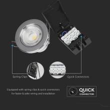 5W LED Einbauleuchte Einbauspot mit SAMSUNG-CHIP 3000K -Chrom DIMMBAR IP65