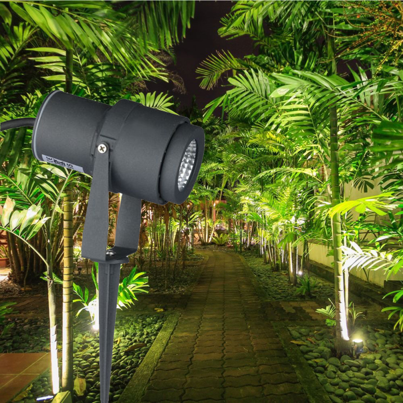 LED Gartenstrahler Erd-Spieß IP65 Gartenlampe Außen-Lampe GartenLeuchte Licht 5W 