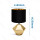 Tischleuchte Tichlampe mit Schirm Gold Schwarz E14 Fassung