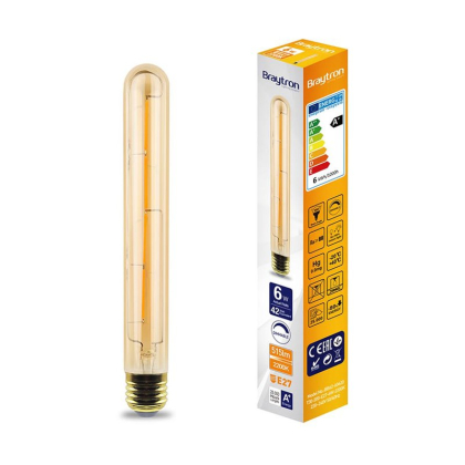 6 W LED Leuchtmittel Filament E27 Stableuchte Dimmbar T30 | 515 Lumen Warmweiß (2200 K)