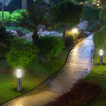 Wegeleuchte Wegelampe Gartenleuchte mit Edelstahlgehäuse IP44 E27 Fassung