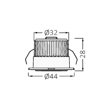 3w Mini LED Einbauleuchte Einbaustrahler Einbauspot Spot 4000K Neutralweiß 240 Lumen 230V Anschluss Schutzart IP54 Silber