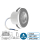 3 Watt Mini LED Einbauleuchte Einbaustrahler Einbauspot Spot 3000K Warmweiß 240 Lumen 230V Anschluss Schutzart IP54 Silber