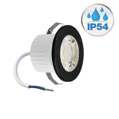 3w Mini LED Einbauleuchte Einbaustrahler Einbauspot Spot Schwarz 240 Lumen Schutzart IP54