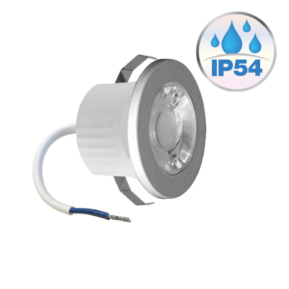 3 W Mini LED Einbauleuchte Einbaustrahler Einbauspot Spot Silber 240 Lumen Schutzart IP54
