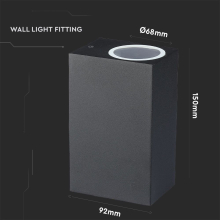 LED Außenwandleuchte Fassadenleuchte Aussenlampe Eckig-Schw.- 2-Flammig up & down inkl. LED Leuchtmittel Warmweiß