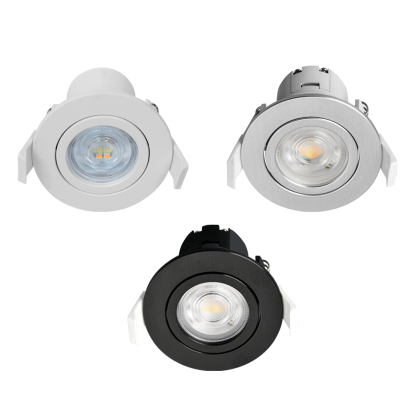 7W LED Einbauspot Einbaustrahler Einbauleuchte | 670 Lm | schwenkbar | mit Einstellbaren Farben 3 in 1 Rund