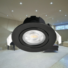 7W LED Einbauspot Einbauleuchte | 670 Lm | schwenkbar | mit Einstellbaren Farben 3 in 1 Rund Schwarz