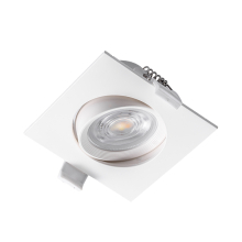 7W LED Spot Einbauleuchte Einbaustrahler Einbauspot | weiße Rahmen  670 Lm | schwenkbar | mit Einstellbaren Farben Quadrat