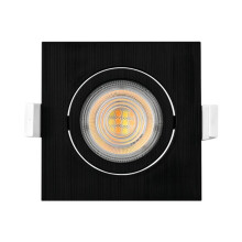 7W LED Einbauleuchte Einbaustrahler Einbauspot | 670 Lm | schwenkbar | mit Einstellbaren Farben Quadrat Schwarz