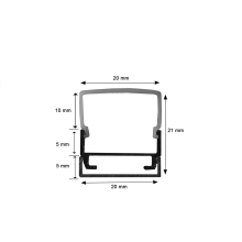 2m Alu Profile Alu Schiene Profil mit Milchglas Abdeckung Kanal System für LED-Streifen Profil H mit Milchglas Abdeckung