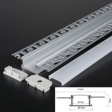 2m LED Alu Profile Schiene Unterputz Profil mit Milchglas...