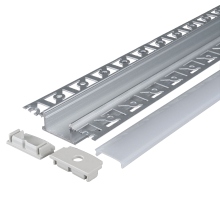 2m LED Alu Profile Schiene Unterputz Profil mit Milchglas Abdeckung Kanal System für LED-Streifen Profil P