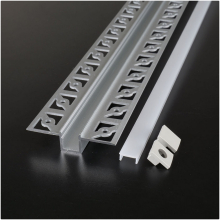 1m Aluprofil Alu Schiene unterputz-Profil für LED Strip mit Milchglas Abdeckung  Profil Q