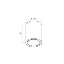 Deckenleuchte Deckenleuchte SPOTLIGHT mit E27 Fassung Weiß Rund Ø 172mm-180mm