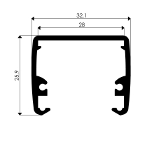 2m LED Aluminium Profil LED Kanal Leiste für LED-Streifen