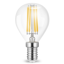 6W E14 Filament LED Leuchtmittel Glas Kugel P45 | 600 Lumen