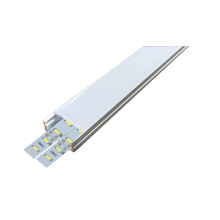 2 Meter Alu Profile Alu Schiene Profil Abdeckung Kanal System für LED-Streifen  mit Milchglas Abdeckung Profil S
