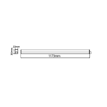 117 cm 14w LED Lichtleiste Unterbauleuchte 230V Lampe Beleuchtung Schrankbeleuchteung Neutralweiß