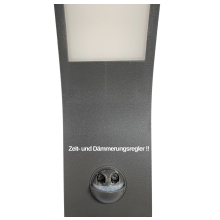 LED Außenleuchte Außenlampe Fassadenleuchte 10W mit Bewegungsmelder IP54 Schwarz