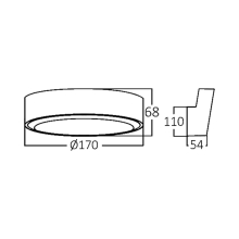 12 W LED Wandleuchte Fassadenleuchte | 840 Lumen | rund | IP65 | grau