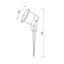 Außenleuchte Gartenbeleuchtung Außen Spot Gartenleuchte Pflanzenstrahler mit GU10 Fassung IP65 wasserdicht Warmweiß