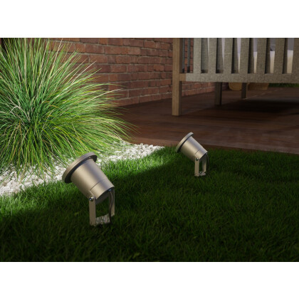 LED Gartenstrahler mit Erdspieß Außenleuchte Gartenleuchte RGBW GU10 LED WiFi 1P65